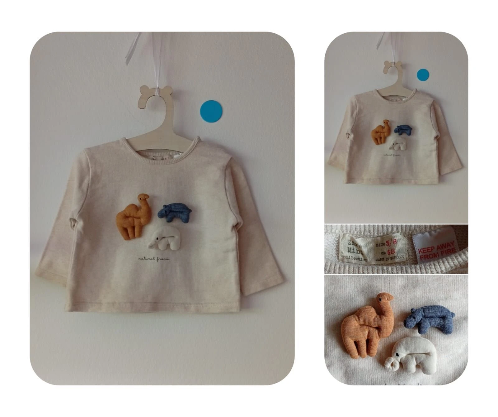 Zara Sweat-shirt et robe Early Days Ensemble / Taille 3 mois – photo 2